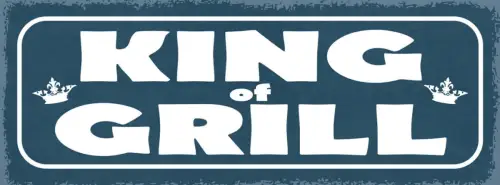 Schild king of grill griller grillen bbq könig fleisch koch 27x10 blech od.holz