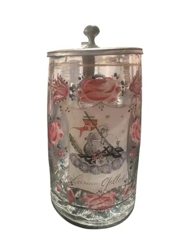 Antiker Bierkrug Lamm Gottes Oberschwarzenberg um 1880