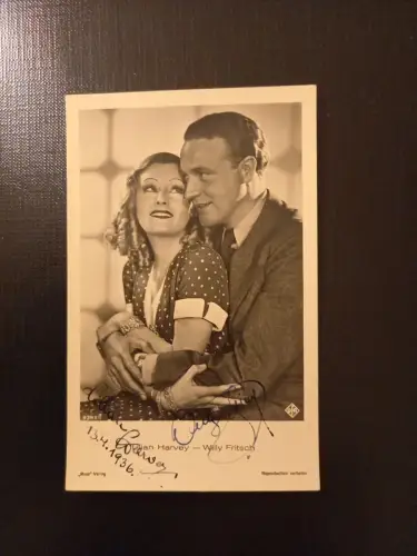 Lilien Harvey Willy Fritsch Porträt Autogramm AB0065 Gr