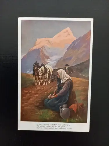 Unsere Söhne Kämpfen Fürs Vaterland Pferde Mann Frau Gr