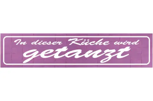 Schild Küche Getanzt Tanzen Kochen Essen Leidenschaft Koch 46 x 10 Blech od.Holz