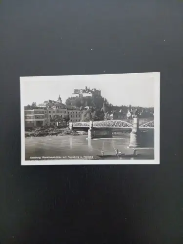 Salzburg Karolinenbrücke Mit Nonnberg Festung 5621 Gr