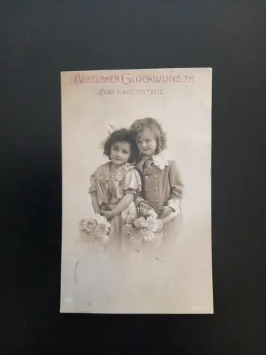 Herzlichen Glückwunsch Zum Namenstag Zwei Mädchen Gr