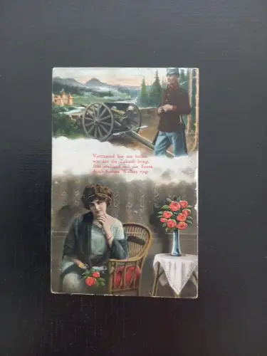 Kanone Frau Mann Rosen Gr