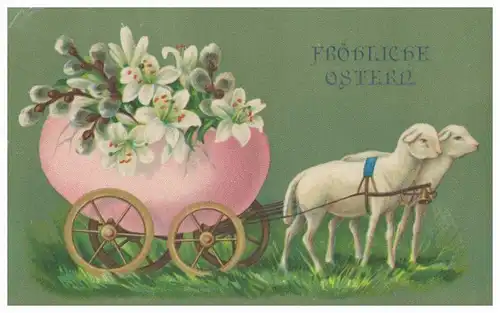 Postkarte Glückwunsch Ostern, Osterlamm