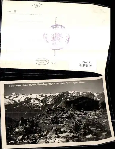 Foto Ak Patscherkofel Gipfel Hütte Patsch Gipfelkarte