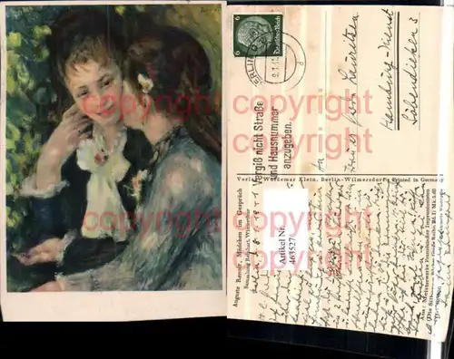 Künstler AK Auguste Renoir Mädchen im Gespräch