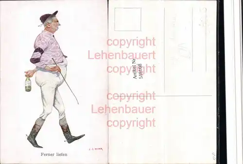 Künstler Ak C.F. Bauer Scherz Humor Karikatur Polo Reitsport Ferner liefe