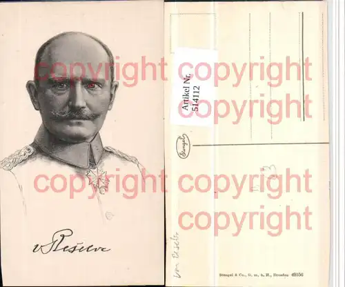 Künstler AK General Hans von Beseler Portrait pub Stengel 49156