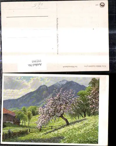 Künstler Ak Fritz Müller Landeck Im Blütenschmuck Baumblüte Bauernhof Lan