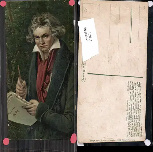 Künstler AK Stengel & Co. 29140 Joseph Karl Stieler Ludwig v. Beethoven