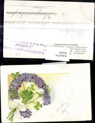 Blumen Hufeisen Veilchen Klee Kleeblüten Schleife Stempel I. Salzburger G