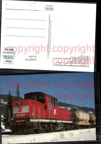 Lokomotive Eisenbahn Diesel-Verschiebelokomotive 2068 001-3 ÖBB Güterzug