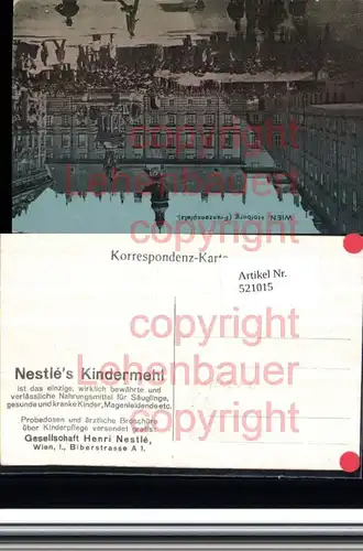 Reklame Nestle Kindermehl Wien Hofburg Franzensplatz Wachablöse