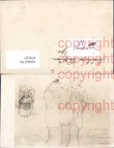 Künstler Ak Edmund Senft Der Straubinger Landsturm Soldat Drei Frauen Mod