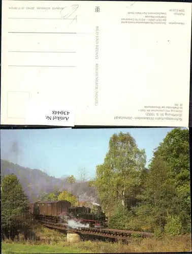 Schmalspurbahn Wolkenstein-Jöhstadt Güterzug Eisenbahn Lokomotive pub VEB