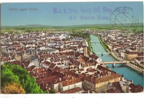 8386;Graz gegen Süden COLOR 1915