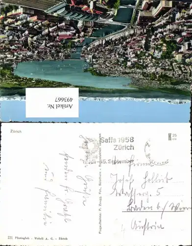 Stempel Saffa 1958 Zürich