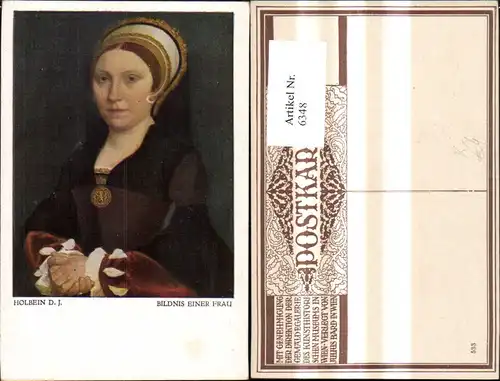 Künstler Ak D. J. Holbein Bildnis einer Frau