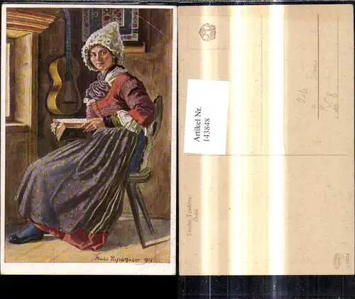 Künstler Ak Paula Tiefenthaler Frau Tiroler Tracht Ötztal Ötz Oetz Buch G