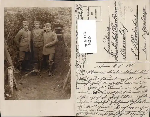 Foto Ak WW1 Soldaten Uniform Schützengraben