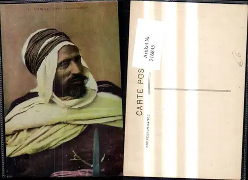 Volkstypen Scenes et Types Arabe Notable Araber Mann m. Turban