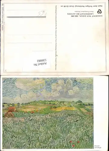 Künstler AK Vincent van Gogh Auvers Landschaft