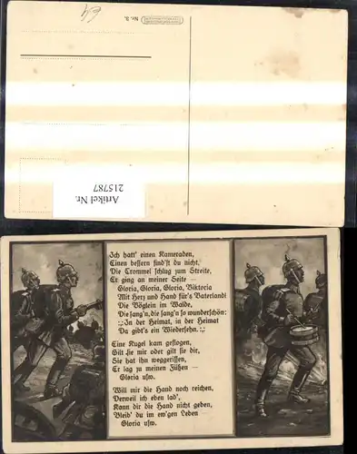 Künstler Ak K.k. Soldaten Militärmusik Pickelhaube Trommel Kampf Text Spr