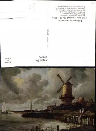 Künstler Ak Jacob van Ruysdael Die Mühle b. Wijk bij Duurstede Windmühle