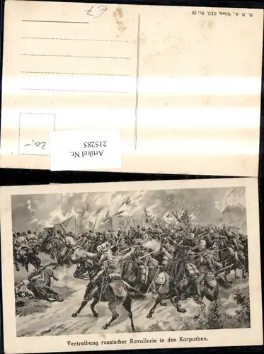 K.k. Soldaten Vertreibung russischer Kavallerie in d. Karpathen Karpaten