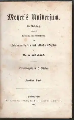 Meyer's Universum. Ein Volksbuch, enthaltend... 1859