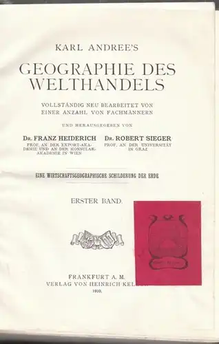 HEIDERICH, Karl Andree's Geographie des... 1910