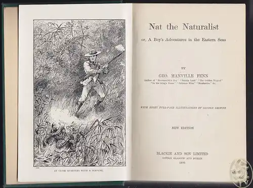 Nat the Naturalist or, A Boy`s Adventures in the Eastern Sea. FENN, Geo Manville