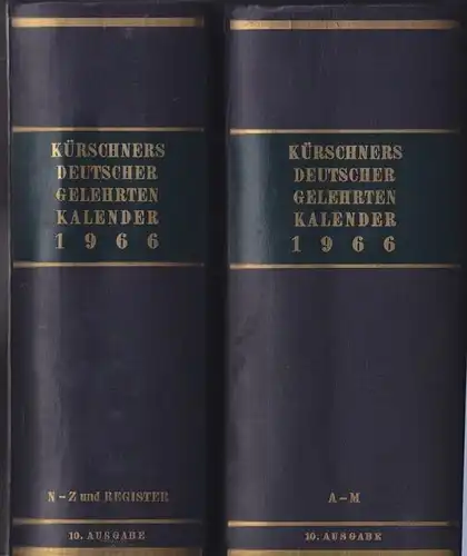 SCHUDER, Kürschners Deutscher... 1966