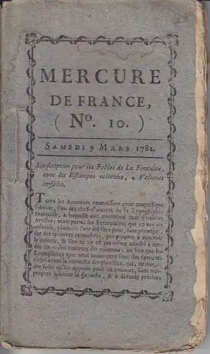 Mercure de France. 1782