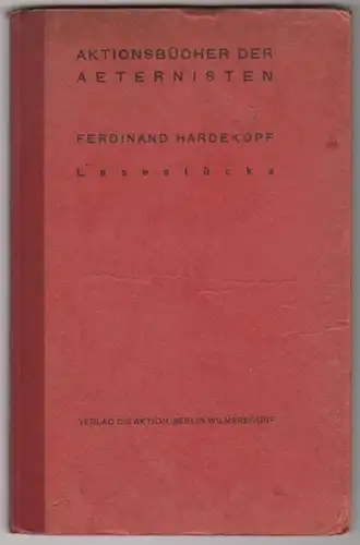 HARDEKOPF, Lesestücke. 1916