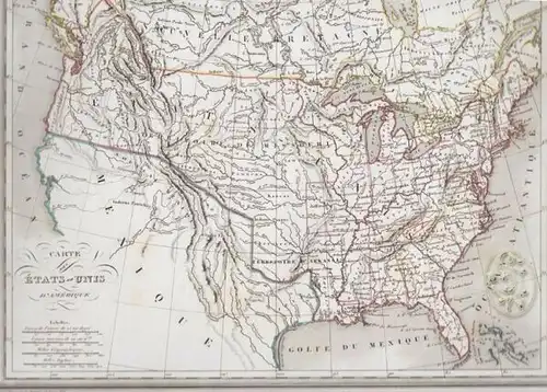 Carte des Etats-Unis d'Amerique, Pl.. 75. Grave... 1837