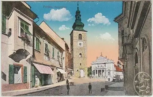 Pettau, Hauptplatz. 1914