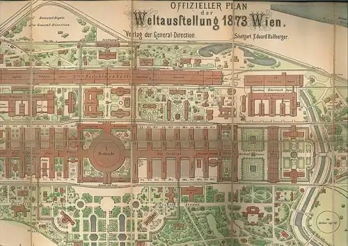 Offizieller Plan der Weltausstellung Wien 1873.