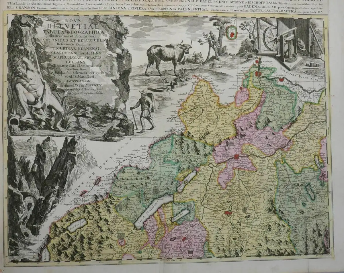 Nova Helvetiae tabula geographica. Illustrissimis et potentissimis cantonibus et 0