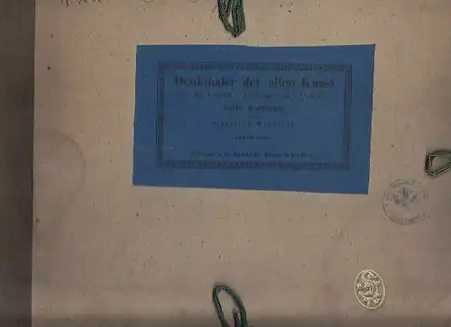 WIESELER, Denkmäler der Alten Kunst. Nach der... 1854