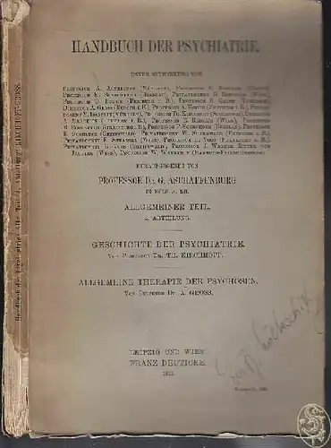 KIRCHHOFF, Geschichte der Psychiatrie.... 1912