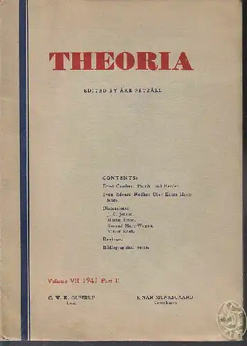 PETZÄLL, Theoria. Volume VII 1941, Part II. 1941