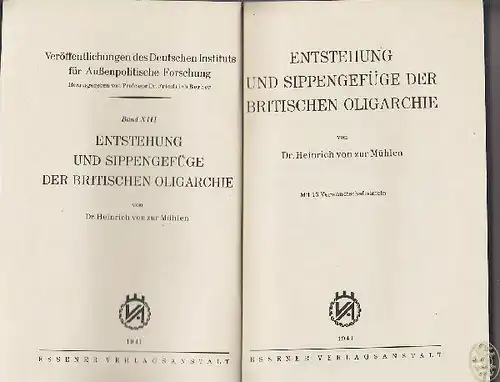 ZUR MÜHLEN, Entstehung und Sippengefüge der... 1941