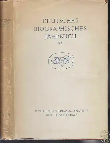 CHRISTERN, Deutsches biographisches Jahrbuch.... 1927