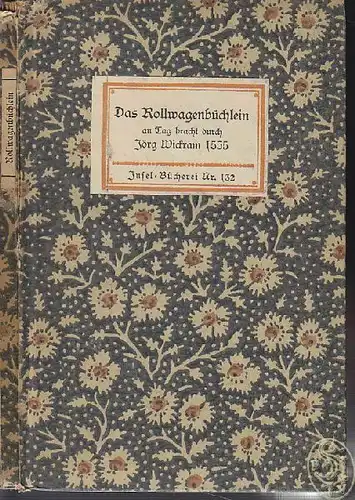 Das Rollwagenbüchlein an Tag bracht durch Jörg... 1920