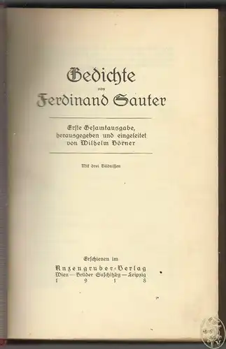 Gedichte. Erste Gesamtausgabe, herausgegeben und eingeleitet von Wilhelm Börner.