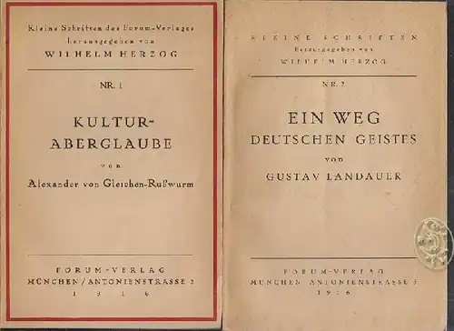 Kleine Schriften des Forum-Verlages.... 1916