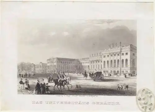 Das Universitäts Gebäude. 1840