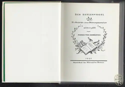 ZOBELTITZ, Der Seelenvogel. Die Geschichte... 1989